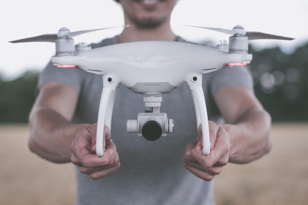 holding a drone