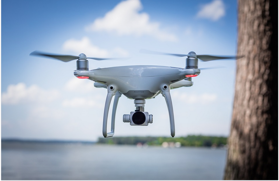 a drone in the air
